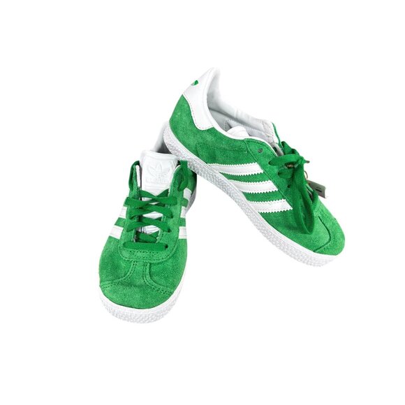 Adidas Gazelle C Kids Sneakers Green/White Suede 13K New With Box - Picture 1 of 12